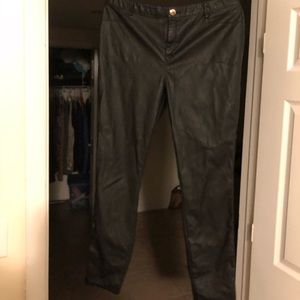 Faux leather pants